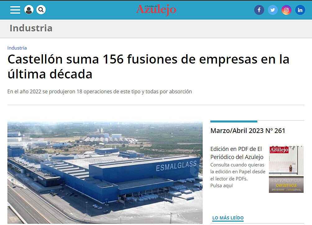 Castelln suma 156 fusiones de empresas en la ltima dcada